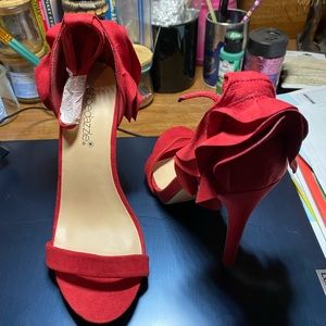 Red shoe dazzle heels